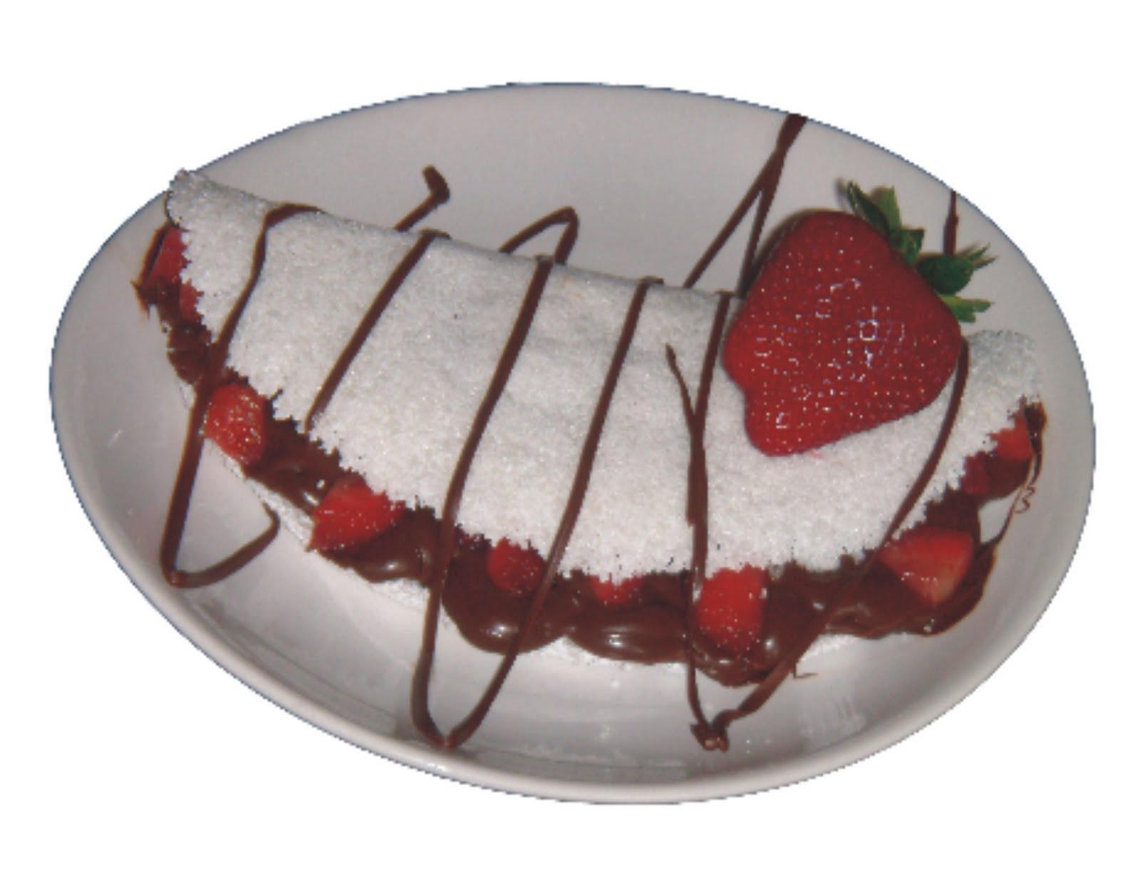 Tapioca de nutella e morango
